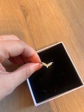 Silver Moissanite  Winged Ring - Women Jewelry